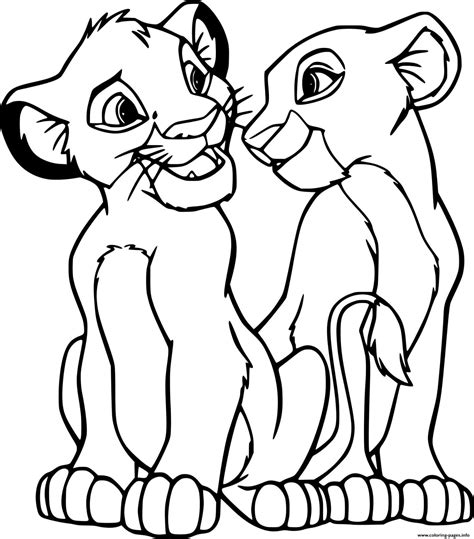 simba and nala coloring pages|nala lion king coloring page.